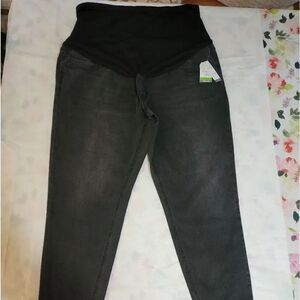 Nwt Time and Tru Women's Maternity Skinny Jeans, Charcoal Grey